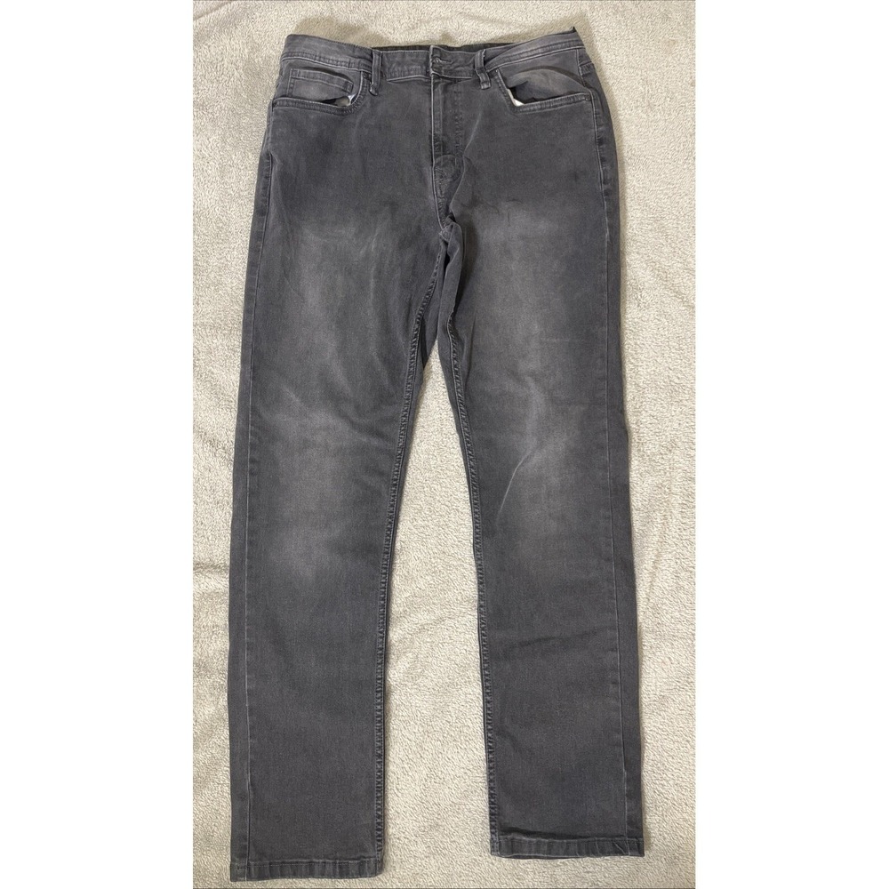The Perfect Jean NYC Jeans Men 44x30 Black Gray Athletic Fit‎ Faded Stretch